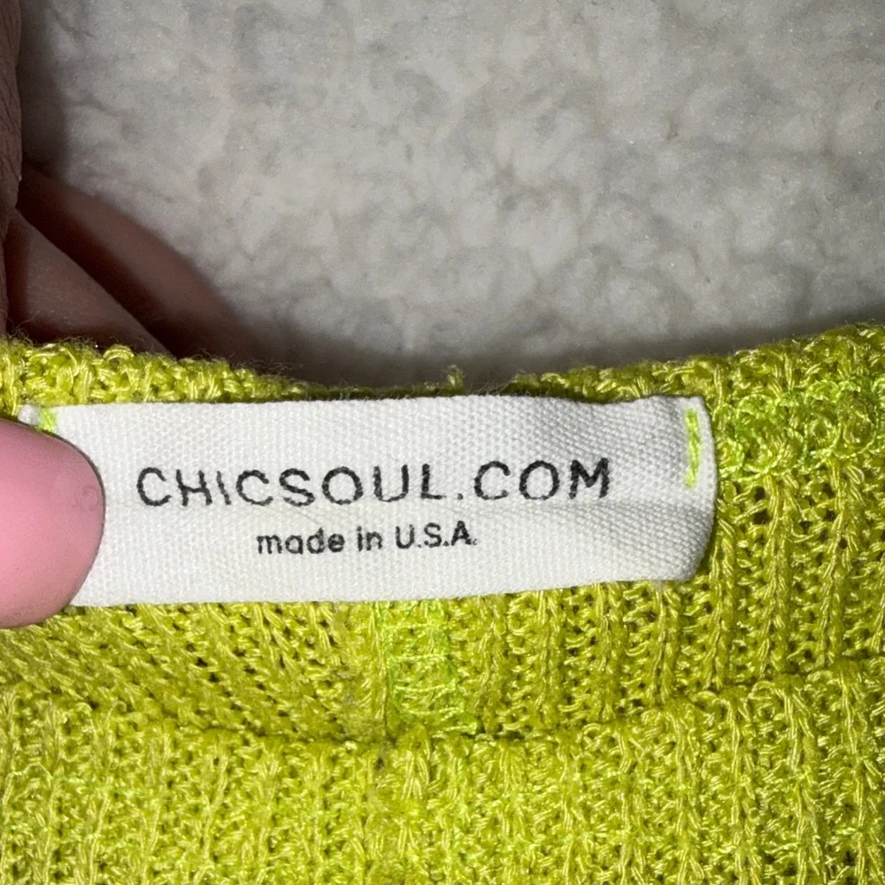 Chic Soul Bright Green Crew Neck Sweater - Picture 2 of 6